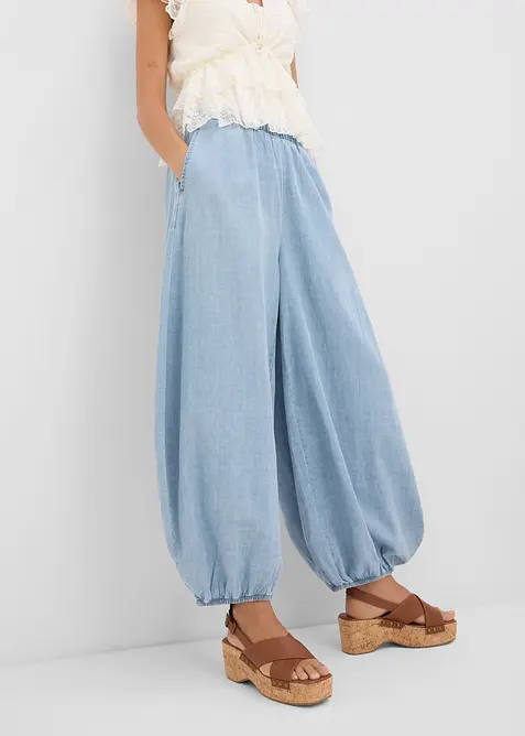 Haremsbukse av lett linmiks, bonprix