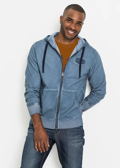 Hettejakke i vasket look, bonprix