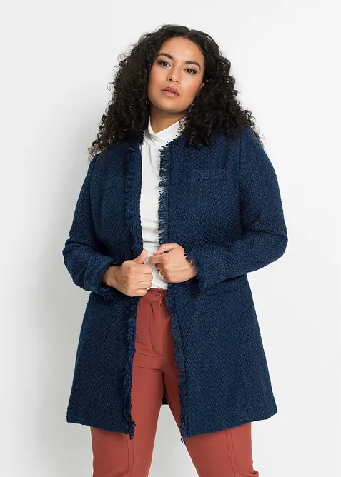 Lang boucl&eacute;blazer, bonprix
