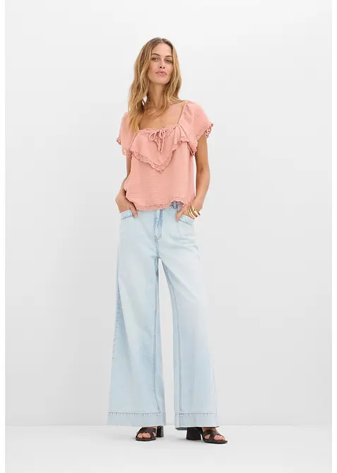 Bluse i lett krepp, bonprix