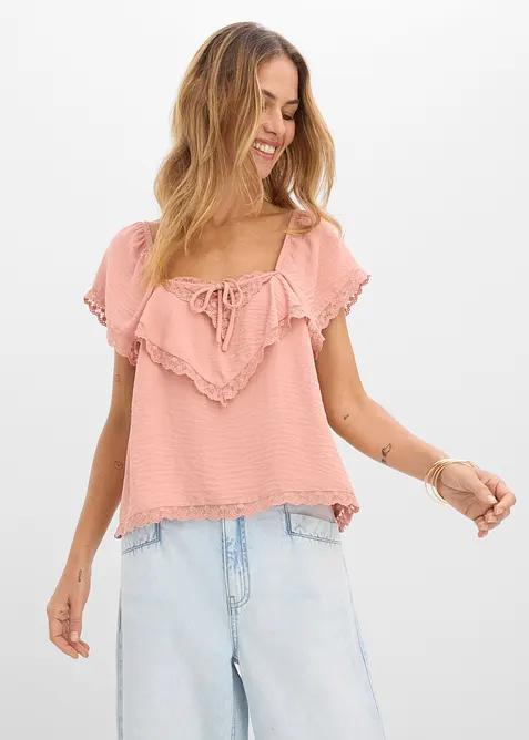 Bluse i lett krepp, bonprix