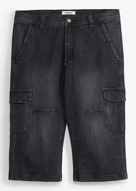 Regular Fit 3/4-cargojeans, Straight, bonprix