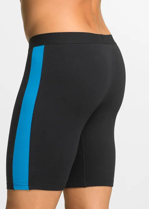 Boksershorts med bomull i ettersittende modell med lange ben (2-pack), bonprix