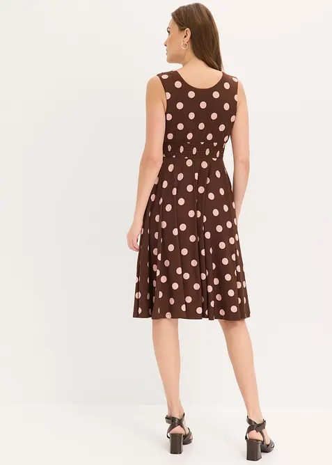 Trikotkjole med prikkem&oslash;nster, bonprix