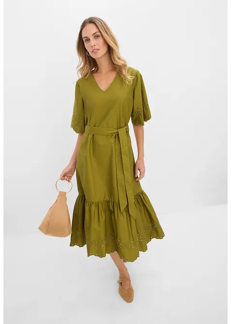 Midikjole av 100% bomull, bonprix