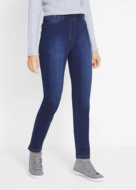 High Waist jeggings i lett, elastisk termo-materiale med komfortlinning., bonprix
