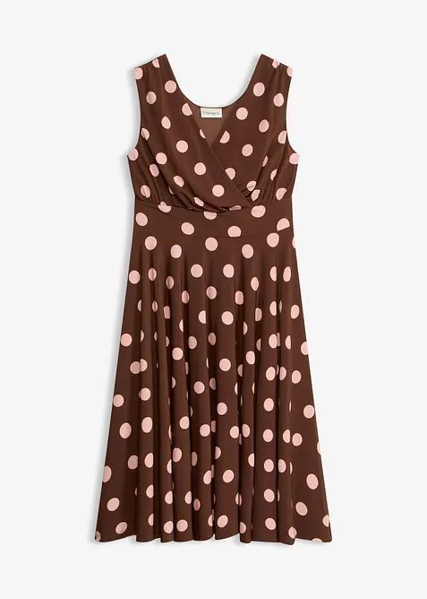Trikotkjole med prikkem&oslash;nster, bonprix