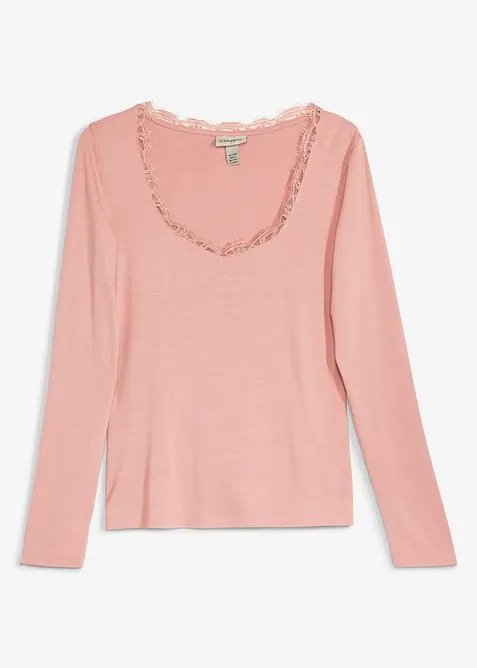 Langermet topp av myk viskosemiks, bonprix