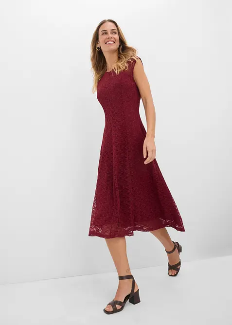 Utsvingt blondekjole, bonprix