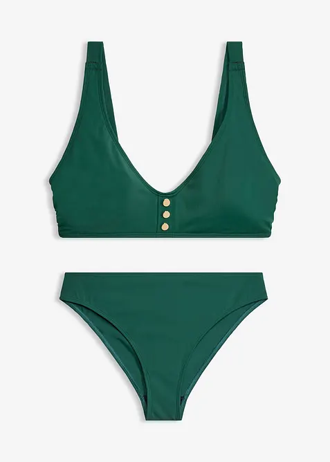 Bustier-bikini med knappepynt, bonprix
