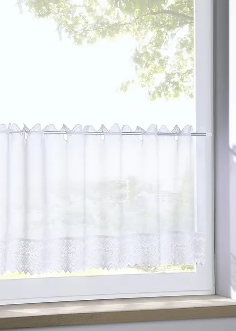 Gardinkappe med brodert kant, bonprix