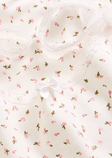 Kort pyjamas i ribbemateriale, bonprix