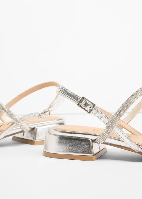 Remsandaler med glitterstener, bonprix