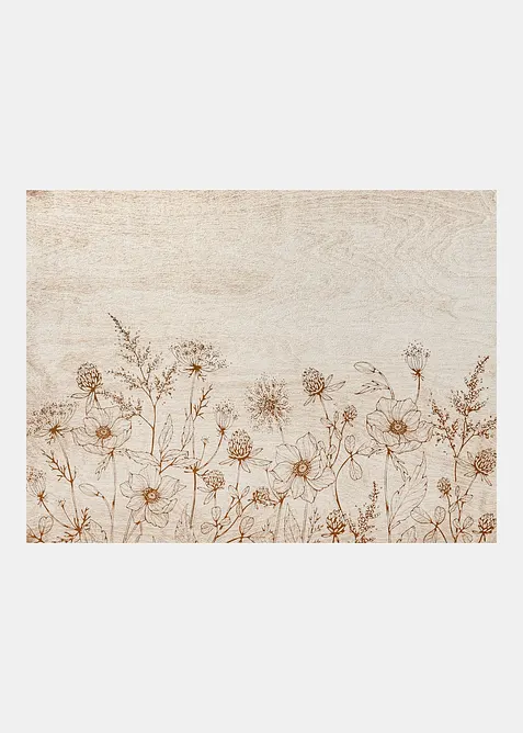 Vaskbar d&oslash;rmatte med blomsterm&oslash;nster, bonprix