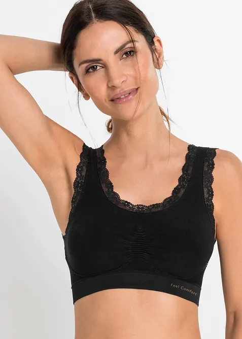 Feel Comfort Seamless-bustier (2-pack), bonprix