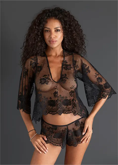 Langermet topp + panty (sett i 2 deler), bonprix