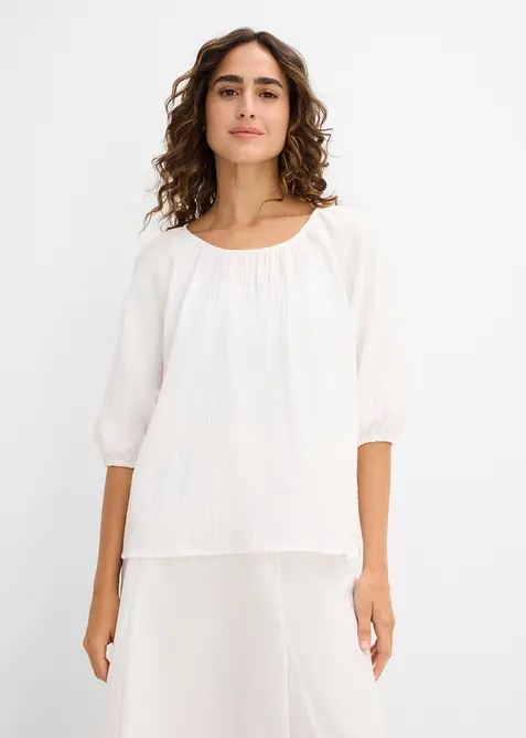 Musselin-tunika av 100% bomull, bonprix