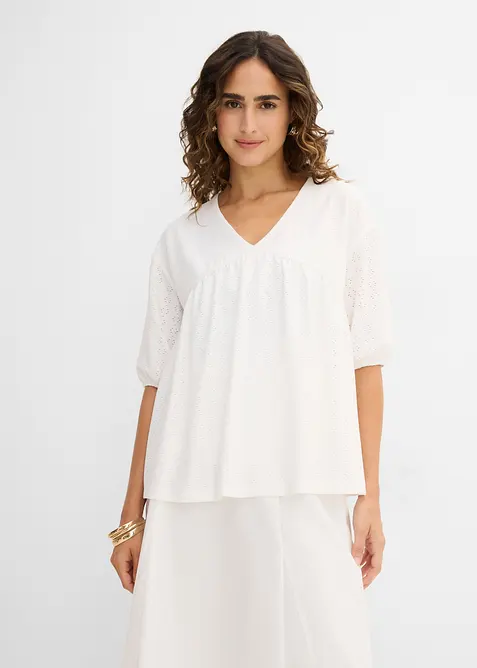 Tunika med forseggjort broderi, bonprix