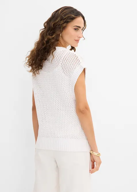 Topp i strikket stil og 100% bomull, bonprix