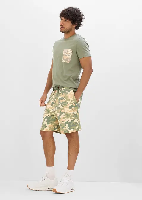Sweatshorts av 100% &oslash;kologisk bomull, Loose Fit, bonprix