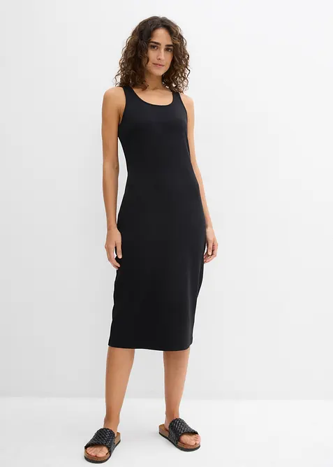 Stroppekjole i &oslash;kologisk bomull med elastan, bonprix