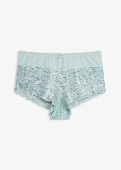 Truse med h&oslash;y midje og blonder, bonprix
