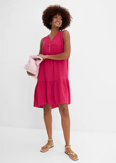 Kjole av luftig musselin, bonprix