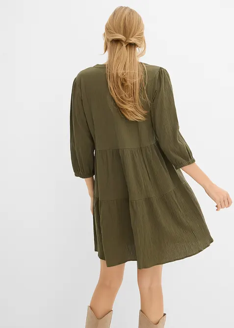 Skjortekjole i 100% bomull, bonprix