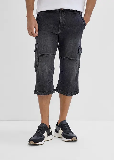 Regular Fit 3/4-cargojeans, Straight, bonprix