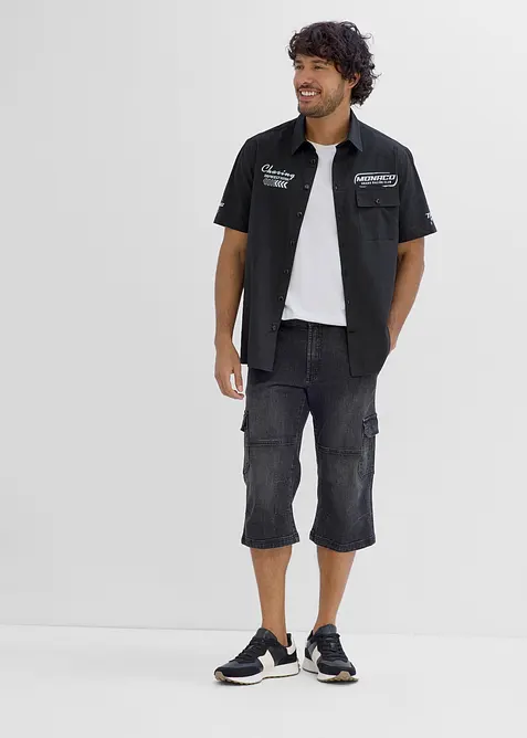 Regular Fit 3/4-cargojeans, Straight, bonprix