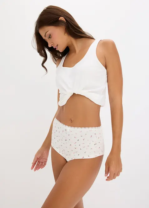 Maxipanty av myk ribbet bomull (4-pack), bonprix