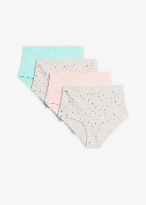 Maxipanty av myk ribbet bomull (4-pack), bonprix