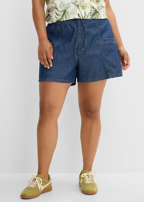 Denimshorts High Waist, komfortlinning, bonprix