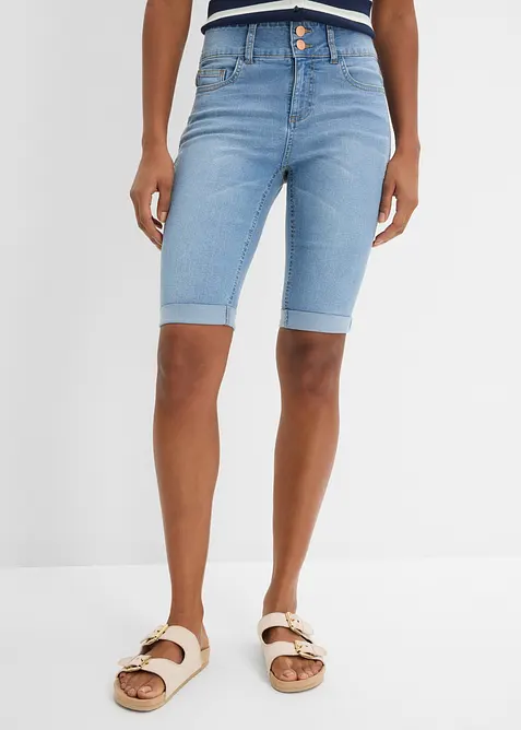 Bermudashorts i denim Mid Waist, bonprix