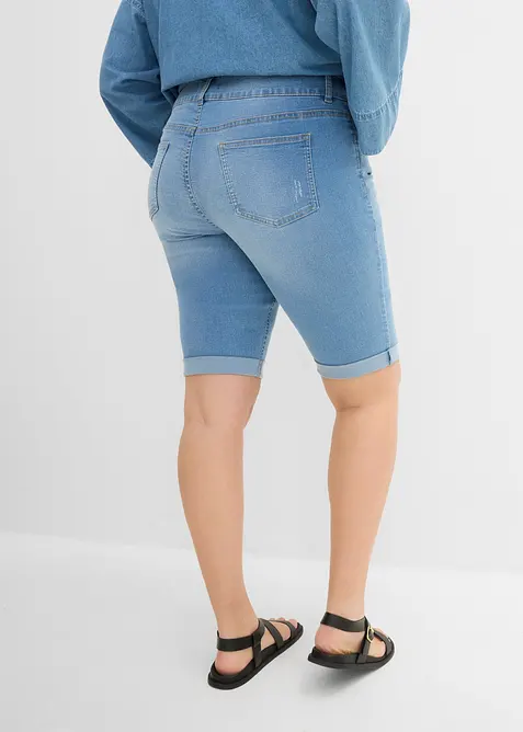 Bermudashorts i denim Mid Waist, bonprix