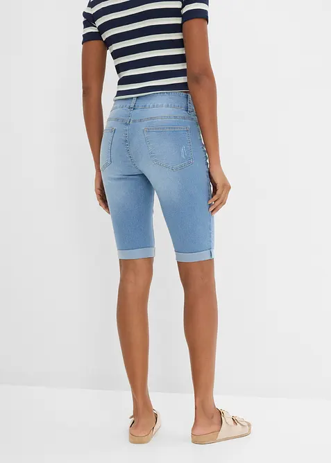 Bermudashorts i denim Mid Waist, bonprix
