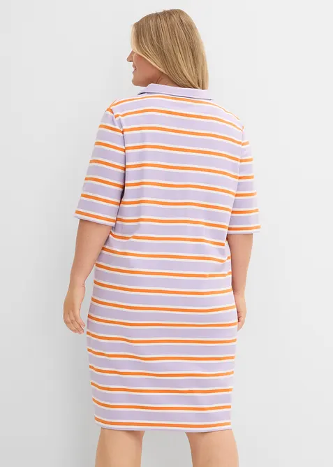 Knelang kjole med polokrage, bonprix