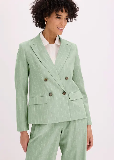 Blazer med lin, bonprix