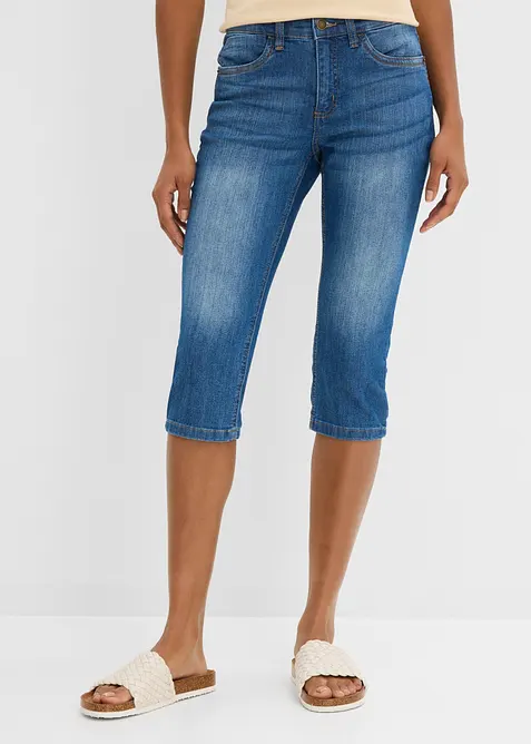 Slim Fit-caprijeans, Mid Waist, bonprix