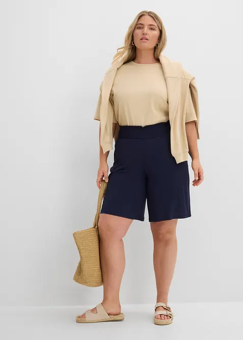 Jersey-bermudashorts i viskosemiks, bonprix