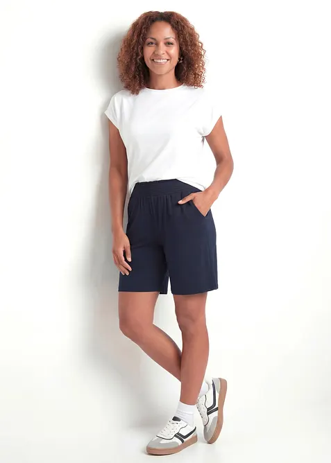 Jersey-bermudashorts i viskosemiks, bonprix