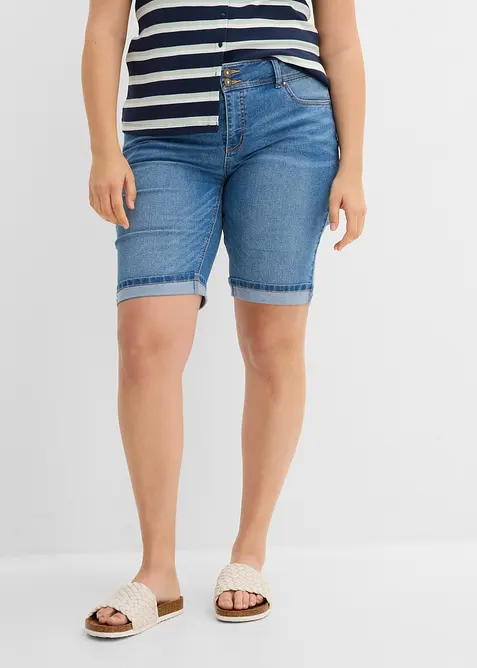 Bermudashorts i denim Mid Waist, bonprix
