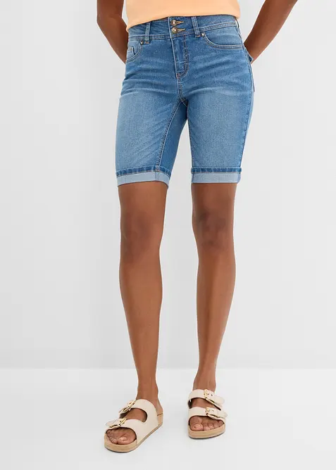 Bermudashorts i denim Mid Waist, bonprix
