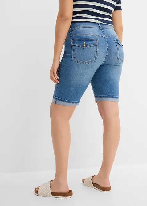 Bermudashorts i denim Mid Waist, bonprix