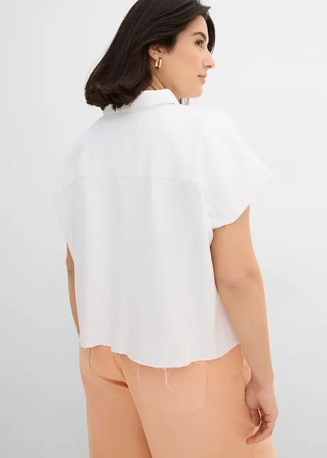 Kort, boxy skjorte i denim, bonprix