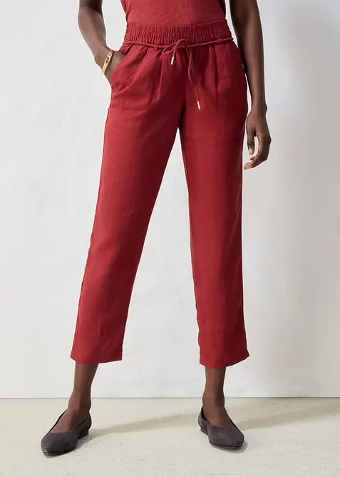 Pull on-bukse i 100% lin, bonprix
