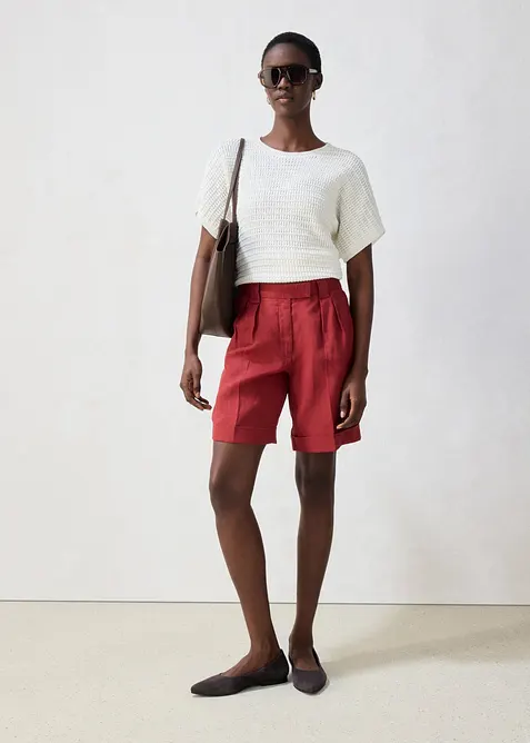 Bermudashorts i 100% lin, bonprix