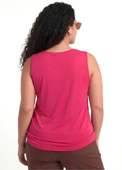 Singlet i elastisk, &oslash;kologisk bomullsblanding (2-pack), bonprix