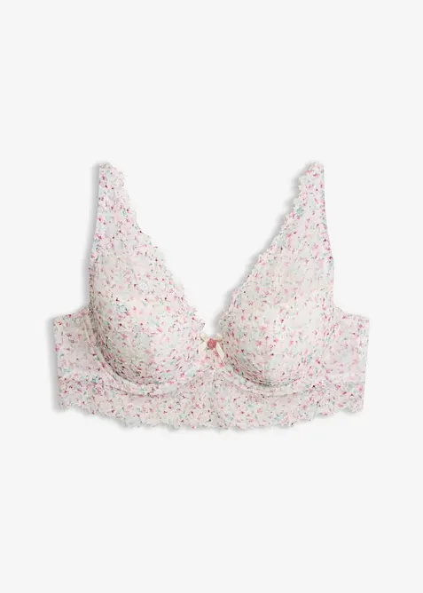 Padded-BH med blomsterm&oslash;nstret blonde, bonprix