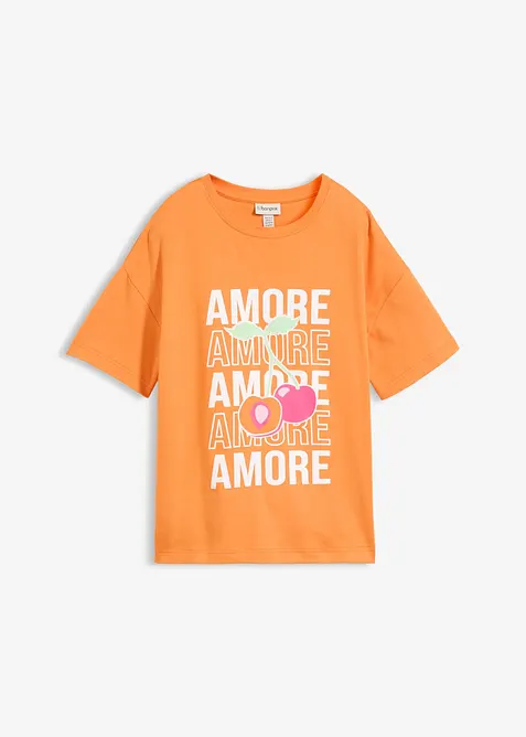 Oversized topp i 100% &oslash;kologisk bomull, bonprix